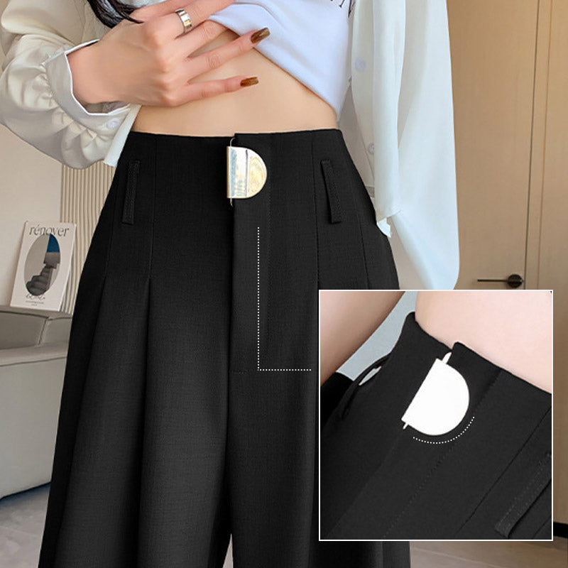 Women's High-Waisted Wide-Leg Suit Pants