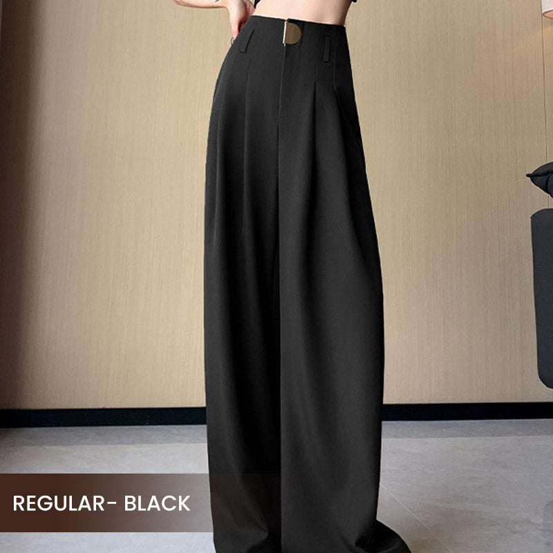 Women's High-Waisted Wide-Leg Suit Pants