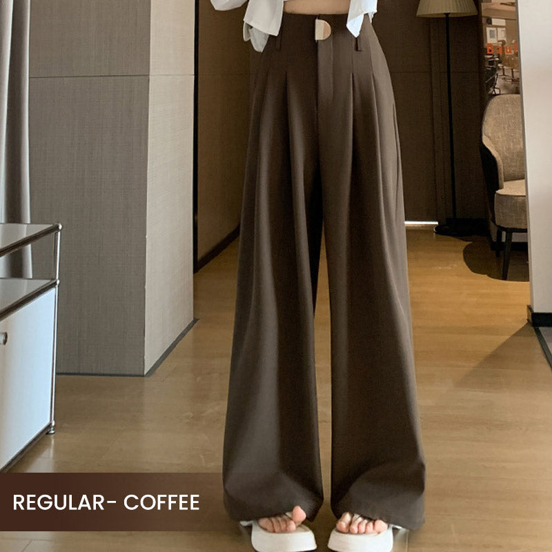 Women's High-Waisted Wide-Leg Suit Pants