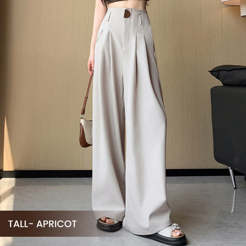 Women's High-Waisted Wide-Leg Suit Pants