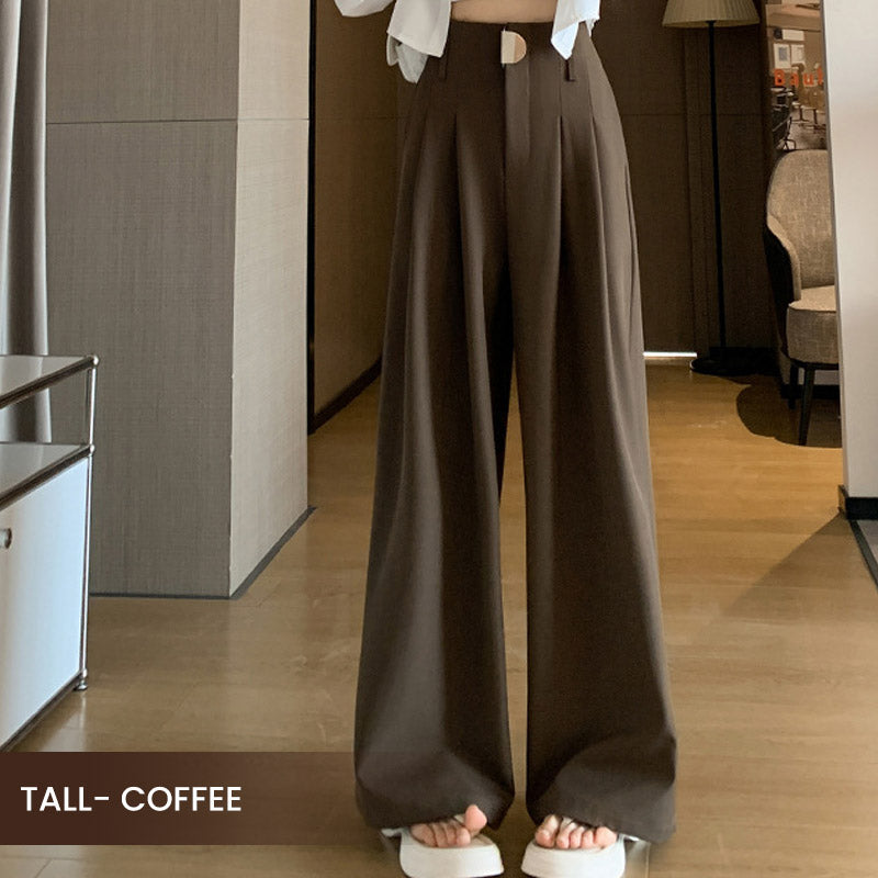 Women's High-Waisted Wide-Leg Suit Pants