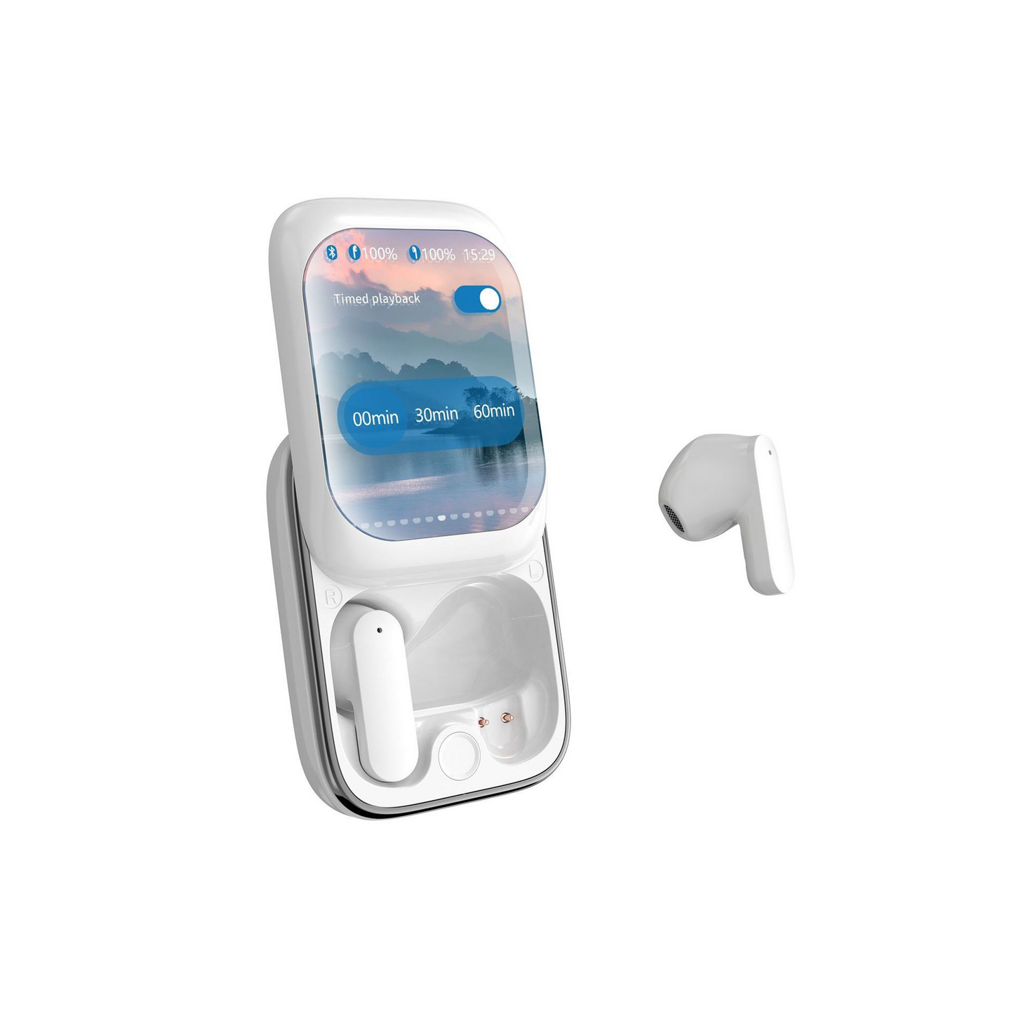 Touch Screen Bluetooth Earbuds with Noise Cancelling