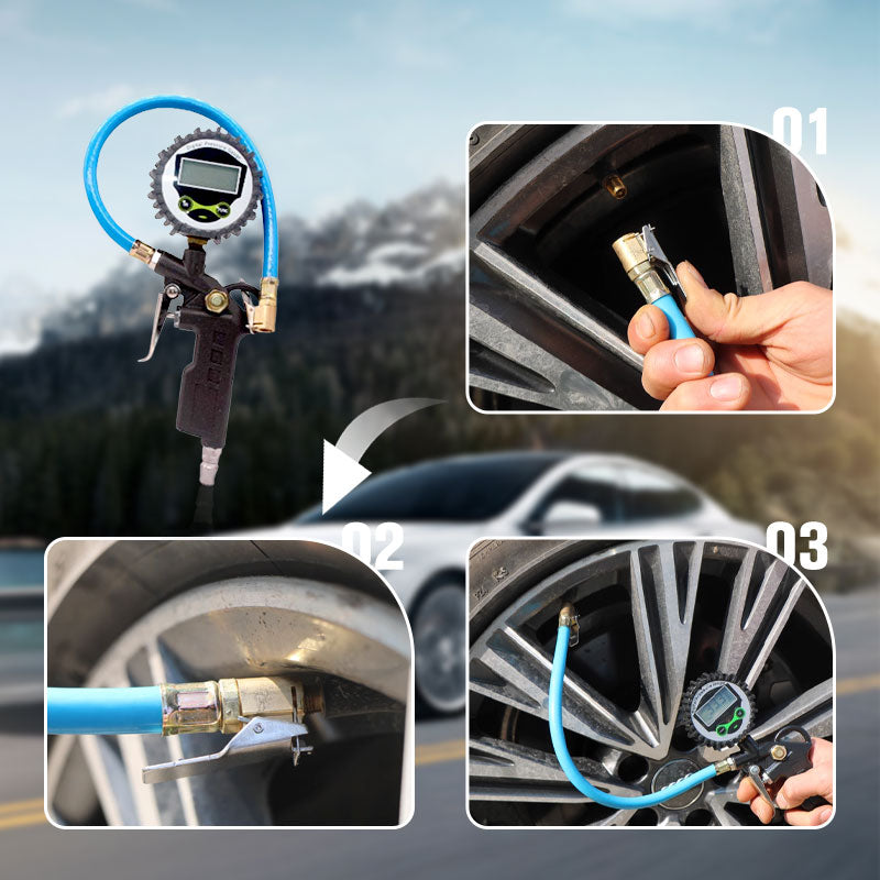 Digital Tire Pressure Gauge with Inflator