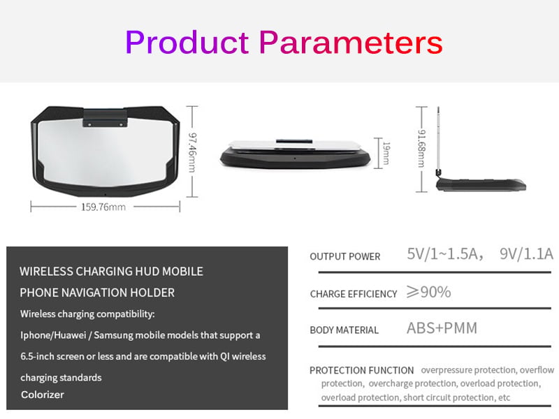 ⚡ 🚗Best Heads-Up Display + 🔋Wireless Charger