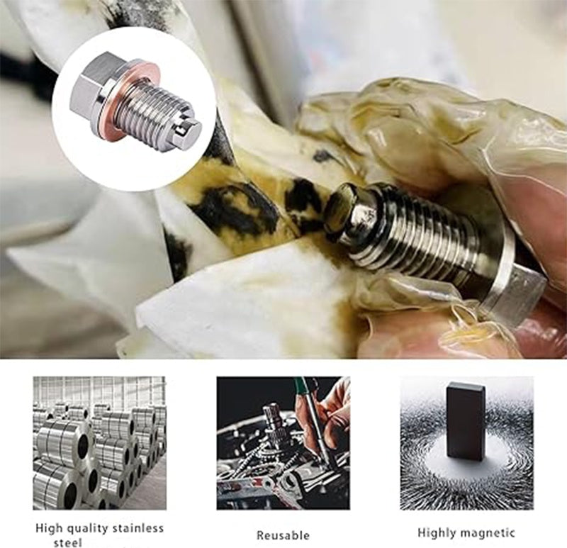 Magnetic Oil Drain Plug with Washer