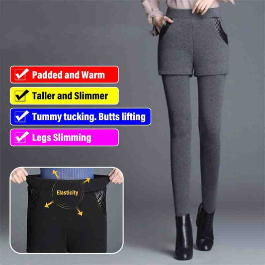 🎁Meet Christmas 50% OFF🎄|Faux Two Piece Curves Body Shaping Pants