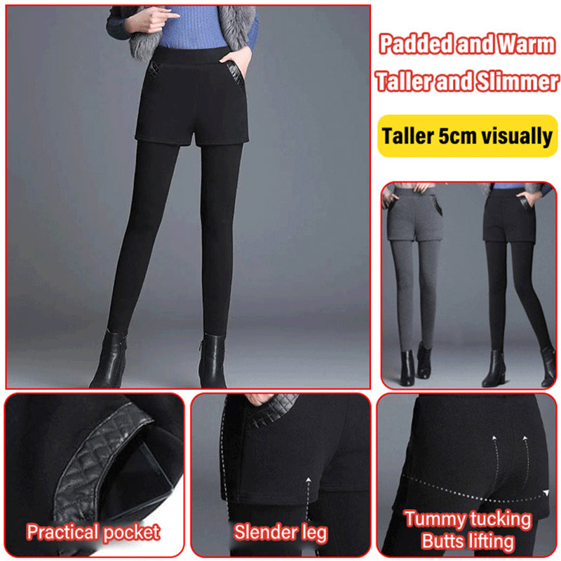 🎁Meet Christmas 50% OFF🎄|Faux Two Piece Curves Body Shaping Pants