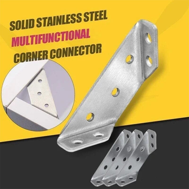 🔧 50% OFF !!!⏰UNIVERSAL STAINLESS STEEL FURNITURE CORNER BRACES — Triangular Stability Reinforcement | Rust-Proof Structural Support & Easy Install 🔧
