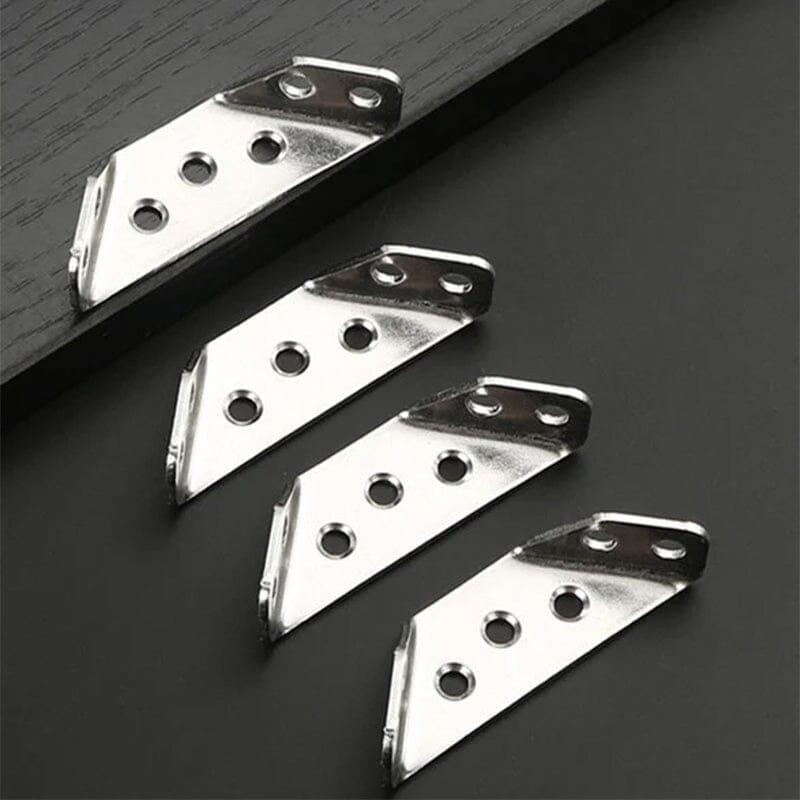 🔧 50% OFF !!!⏰UNIVERSAL STAINLESS STEEL FURNITURE CORNER BRACES — Triangular Stability Reinforcement | Rust-Proof Structural Support & Easy Install 🔧