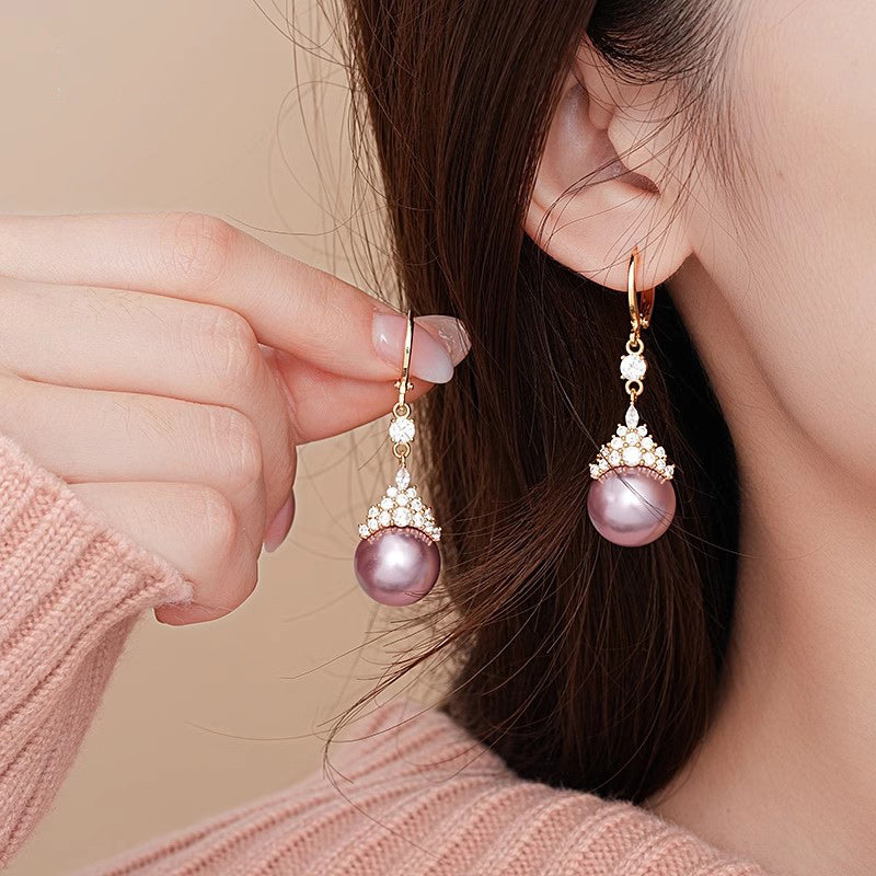 🔥New Year Hot sale 50% OFF🔥Vintage Elegant Zirconia Imitation Pearl Necklace & Earrings