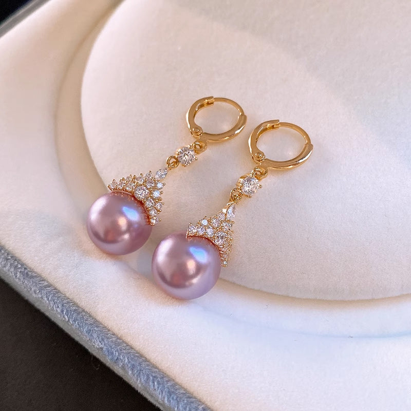 🔥New Year Hot sale 50% OFF🔥Vintage Elegant Zirconia Imitation Pearl Necklace & Earrings