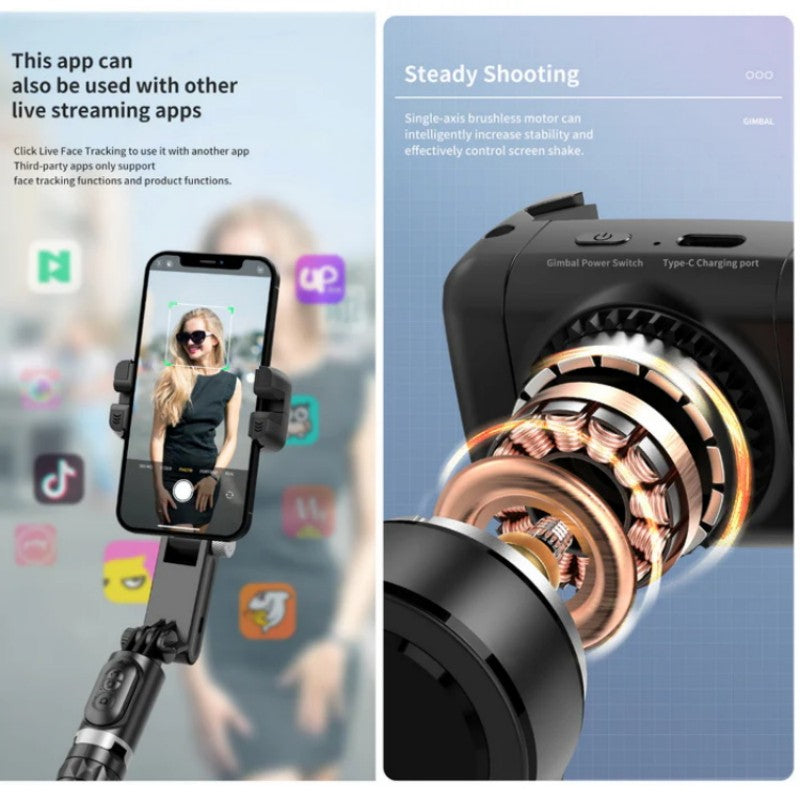 💥Limited time Sales - 50% OFF💥360° Rotating 3-Axis Foldable Gimbal Stabilizer for Smartphones Recording