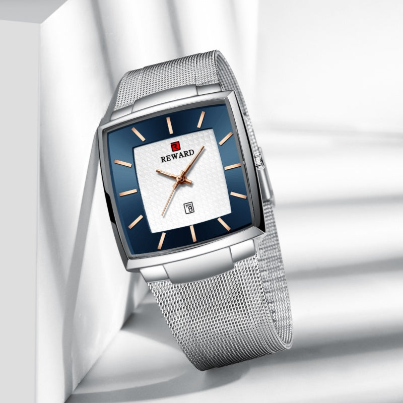 ✨Hot Sale 50% Off🔥Men’s Ultra-thin Square Mesh Belt Quartz Watch