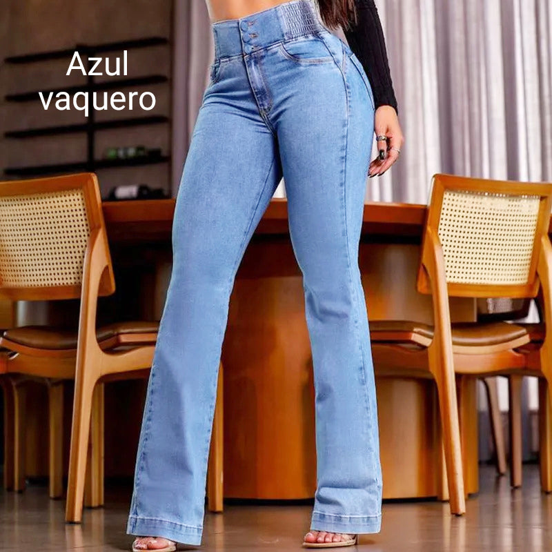 👖Women‘s Stretch Flare Jeans – High Waist, Body-Hugging Fit & Retro Style ✨