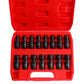 15pcs 3/8" Shallow Impact Universal Joint Socket Set