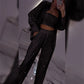 🌟👠Must-Have for Shiny Partiest✨ Dazzling Blazer & Wide-Leg Pants, Stylish and Grand, Perfect for Parties!（The more you buy, the higher the discount）
