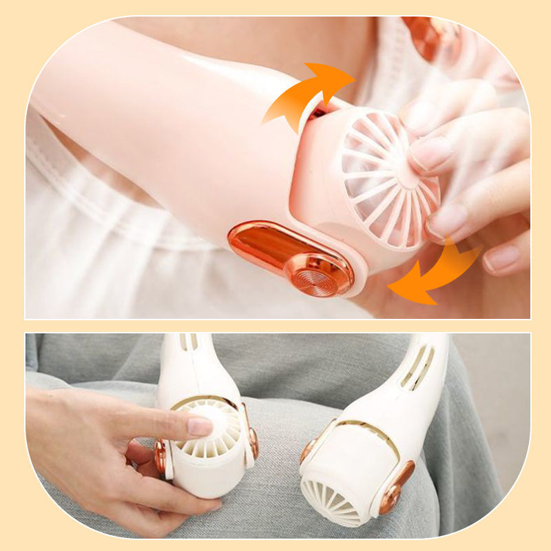 ❄️ Neck Air Conditioner Fan - Ultra-Quiet Personal Cooling for Summer