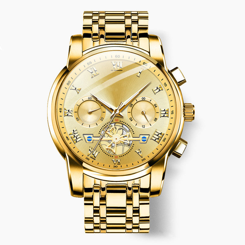 Luxury Design Dodecagon Quartz Watch New Multifunctional Men's Wristwatch