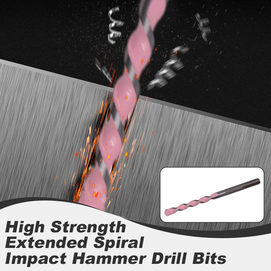 High Strength Extended Spiral Impact Hammer Drill Bits