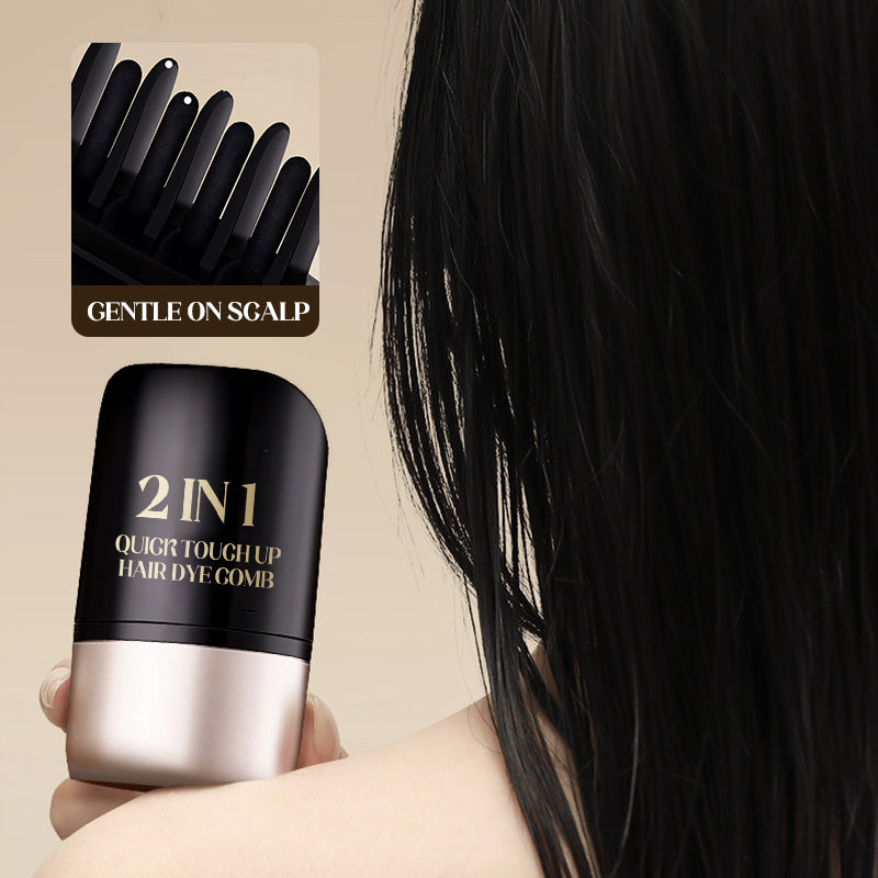 💥Gray Hair Eliminator👉2 in 1 Quick Touch up Hair Dye Comb♀️~🎉Buy 5 Get 5 Free