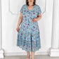 Lovely patchwork pleated floral dress