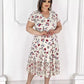 Lovely patchwork pleated floral dress