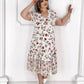 Lovely patchwork pleated floral dress