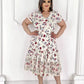 Lovely patchwork pleated floral dress