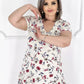Lovely patchwork pleated floral dress