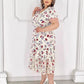 Lovely patchwork pleated floral dress