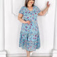Lovely patchwork pleated floral dress
