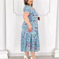 Lovely patchwork pleated floral dress