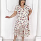 Lovely patchwork pleated floral dress
