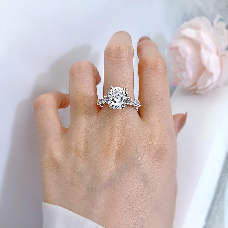 💍Gift For You | 5 Carat Moonlight Sterling Silver Moissanite Ring