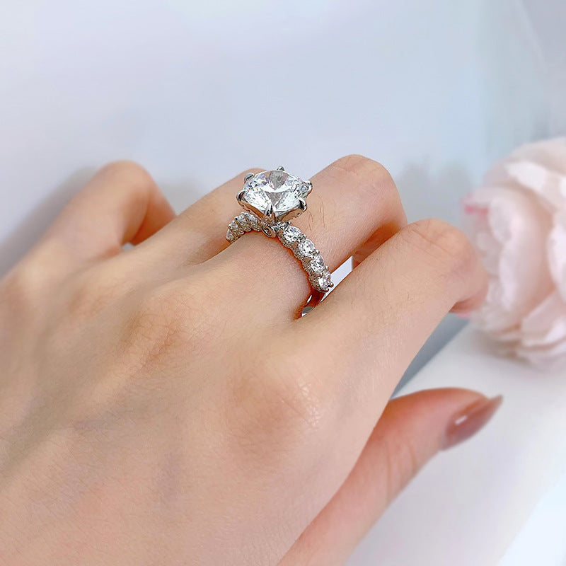 💍Gift For You | 5 Carat Moonlight Sterling Silver Moissanite Ring