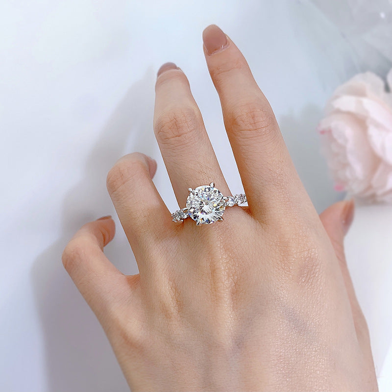 💍Gift For You | 5 Carat Moonlight Sterling Silver Moissanite Ring