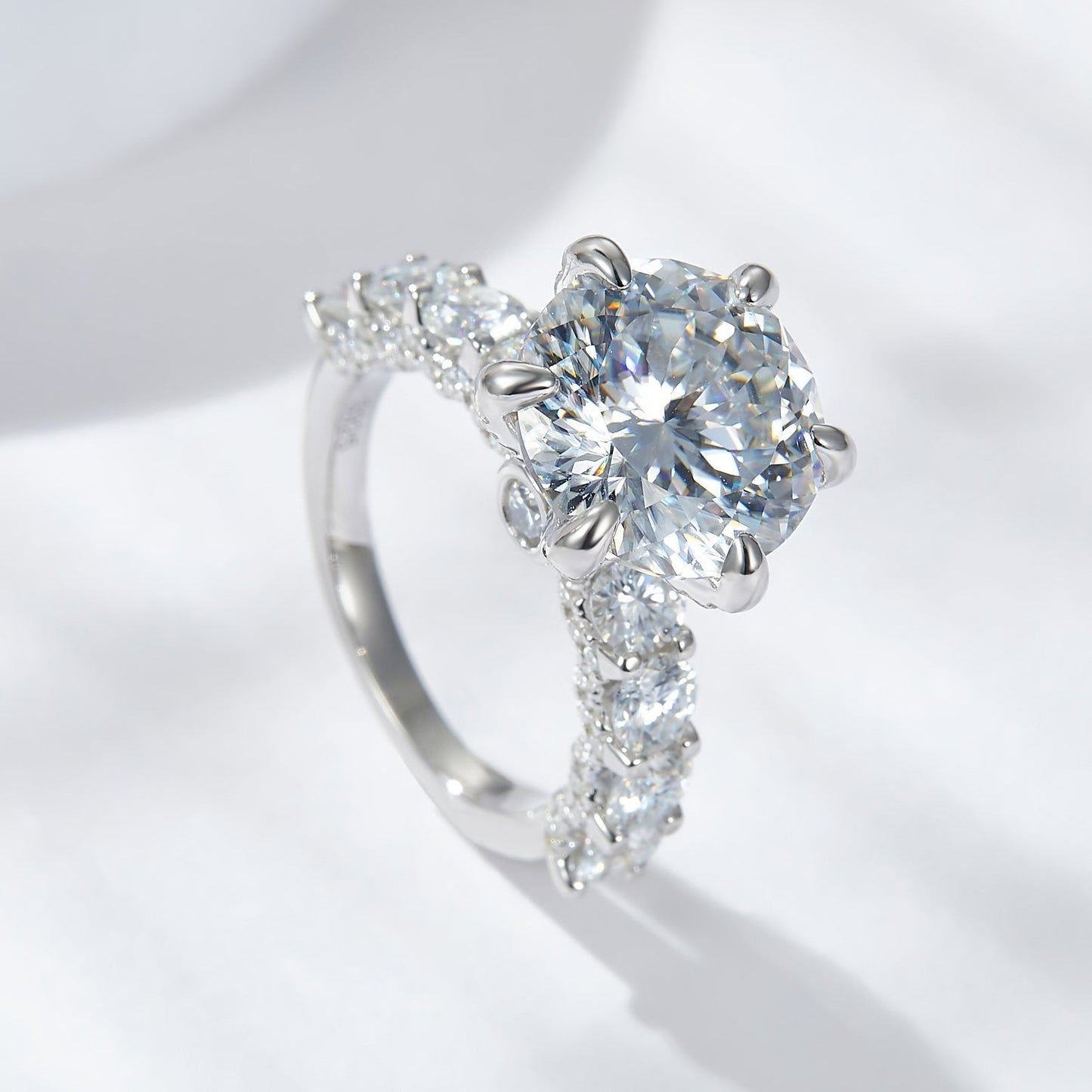 💍Gift For You | 5 Carat Moonlight Sterling Silver Moissanite Ring