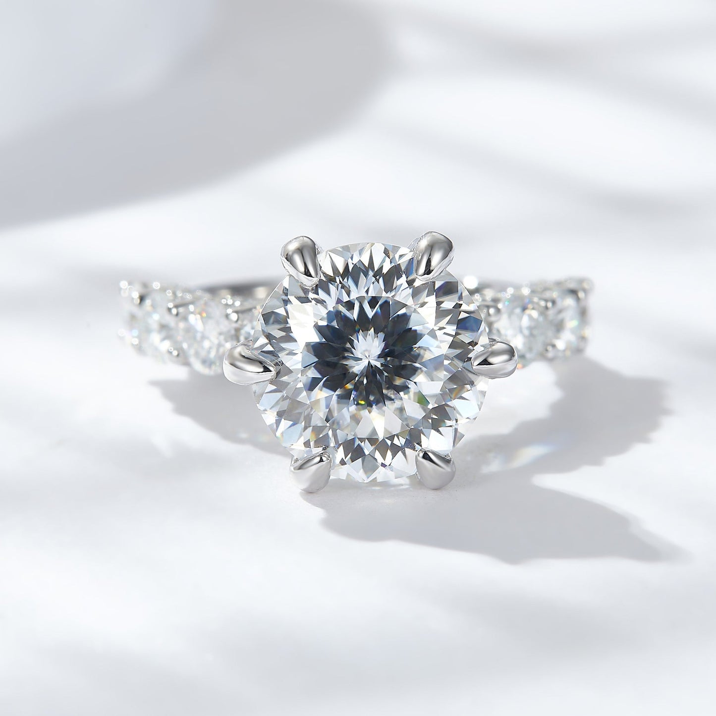 💍Gift For You | 5 Carat Moonlight Sterling Silver Moissanite Ring