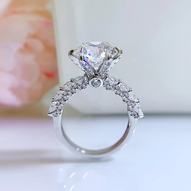💍Gift For You | 5 Carat Moonlight Sterling Silver Moissanite Ring