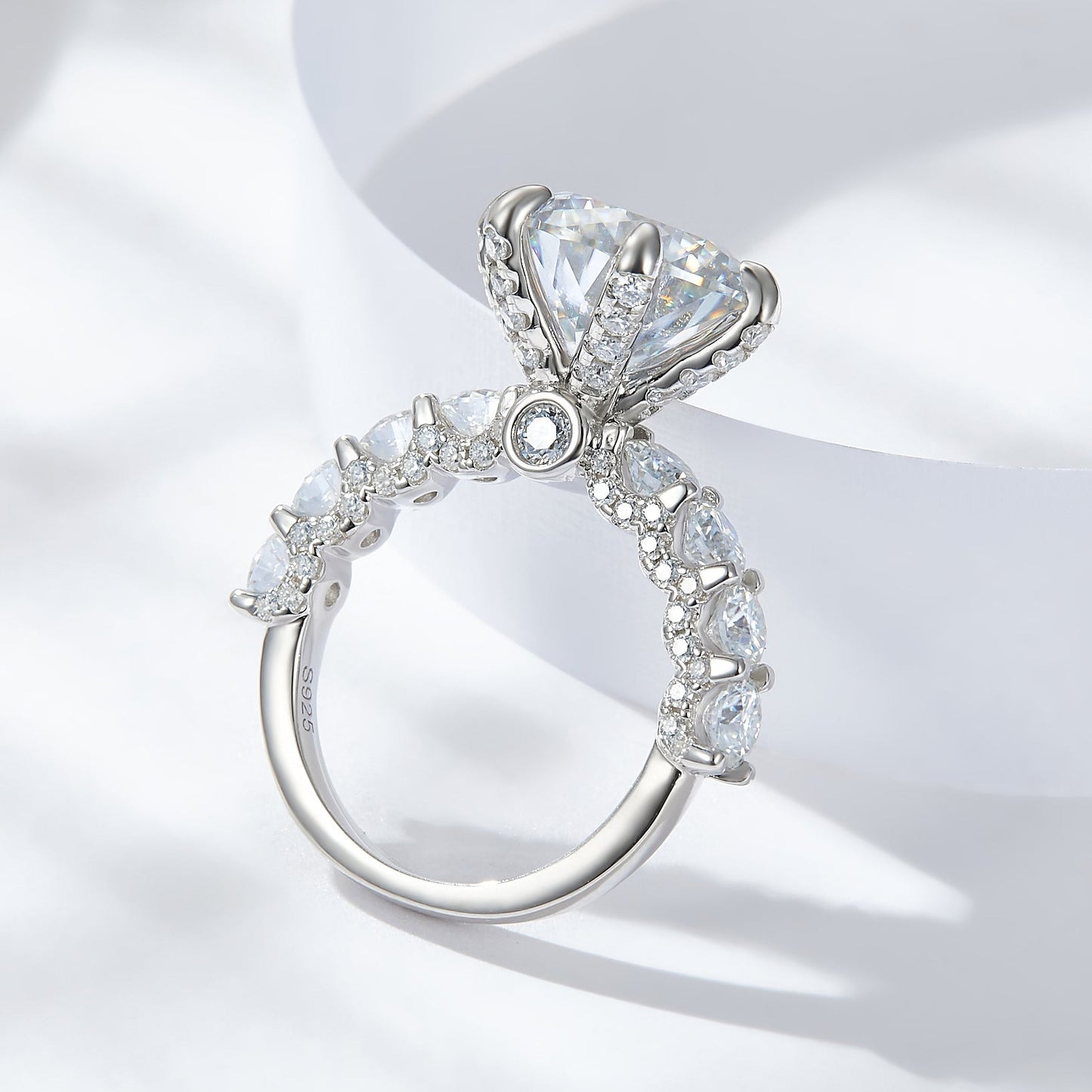 💍Gift For You | 5 Carat Moonlight Sterling Silver Moissanite Ring