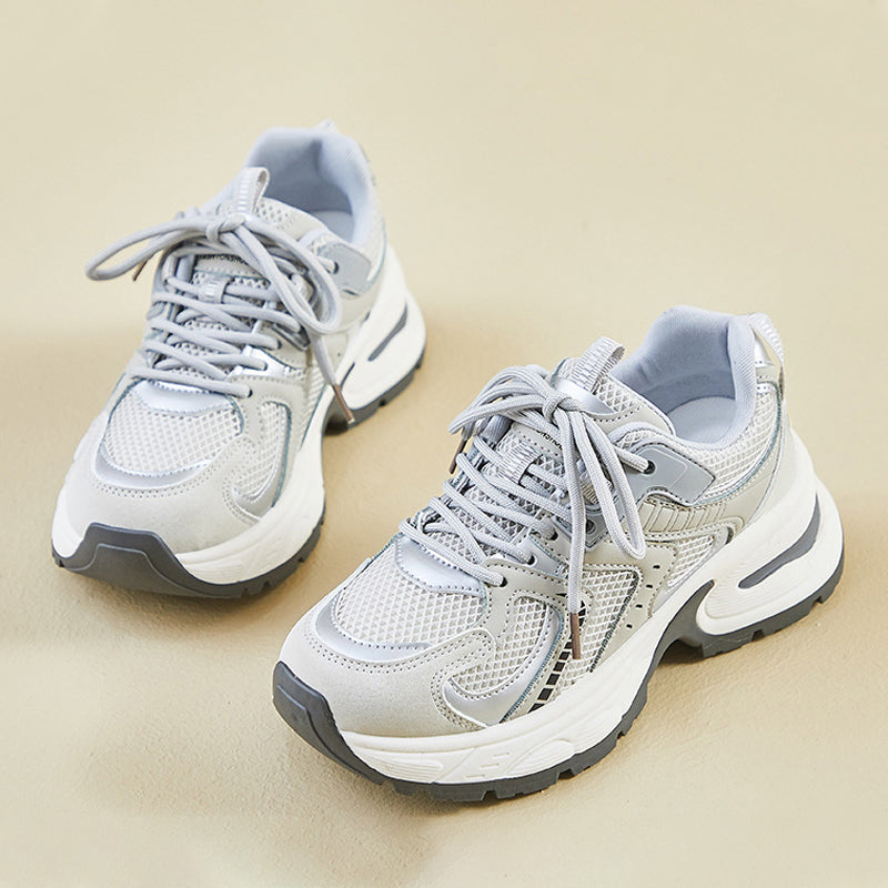 👟 LIMITED-TIME 50% OFF! ✨ Thick-Soled Casual Sneakers – Lightweight, Breathable Mesh, Retro 🍂
