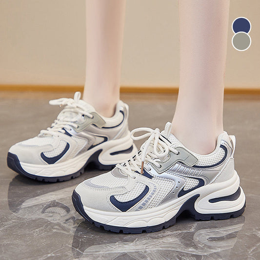 👟 LIMITED-TIME 50% OFF! ✨ Thick-Soled Casual Sneakers – Lightweight, Breathable Mesh, Retro 🍂