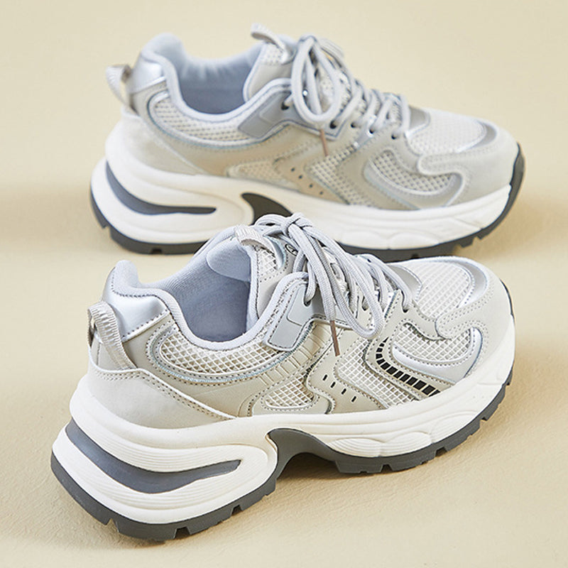 👟 LIMITED-TIME 50% OFF! ✨ Thick-Soled Casual Sneakers – Lightweight, Breathable Mesh, Retro 🍂