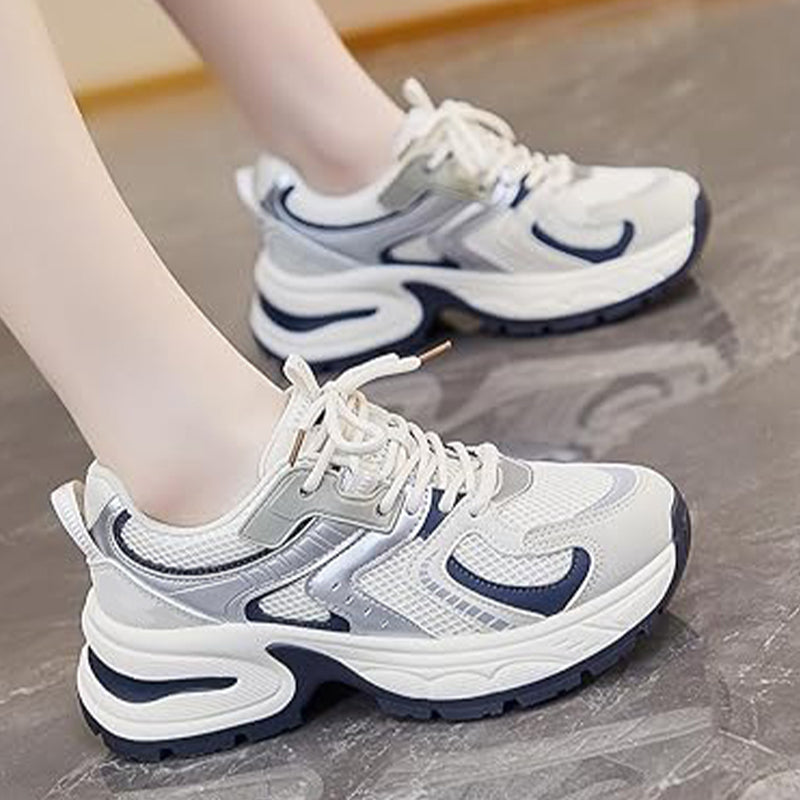 👟 LIMITED-TIME 50% OFF! ✨ Thick-Soled Casual Sneakers – Lightweight, Breathable Mesh, Retro 🍂