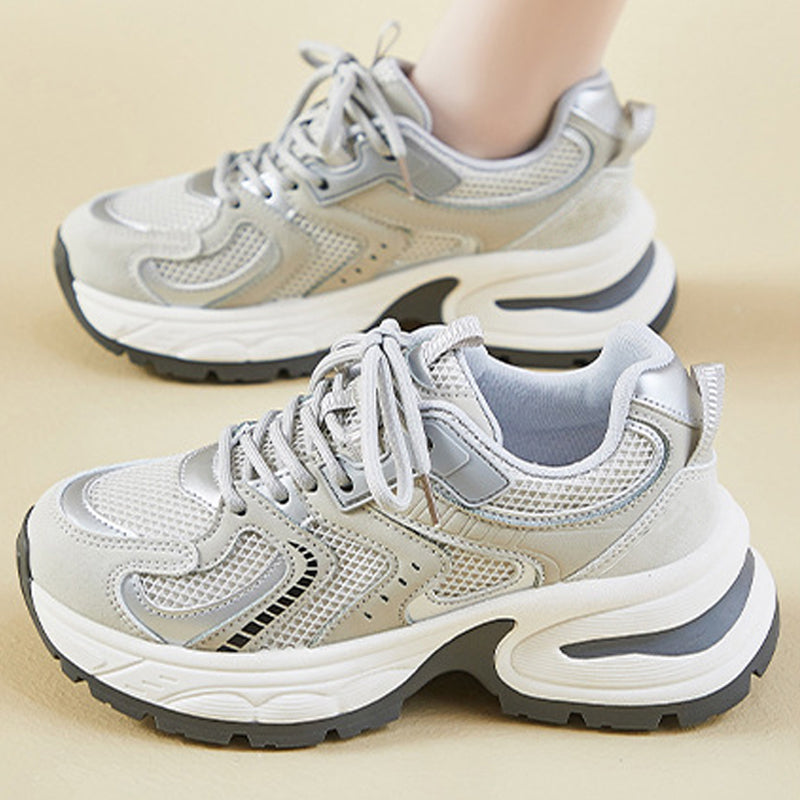 👟 LIMITED-TIME 50% OFF! ✨ Thick-Soled Casual Sneakers – Lightweight, Breathable Mesh, Retro 🍂