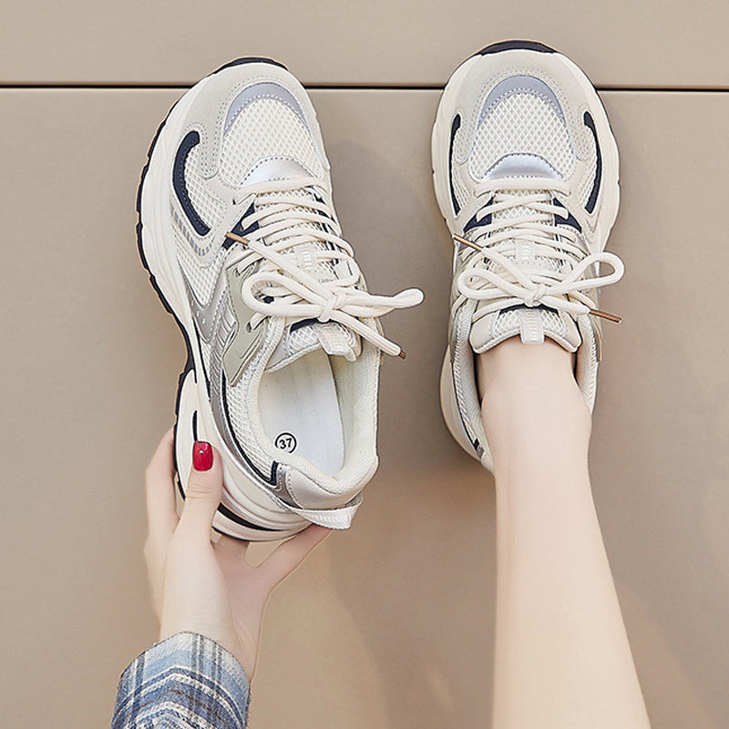 👟 LIMITED-TIME 50% OFF! ✨ Thick-Soled Casual Sneakers – Lightweight, Breathable Mesh, Retro 🍂