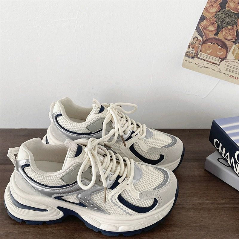 👟 LIMITED-TIME 50% OFF! ✨ Thick-Soled Casual Sneakers – Lightweight, Breathable Mesh, Retro 🍂
