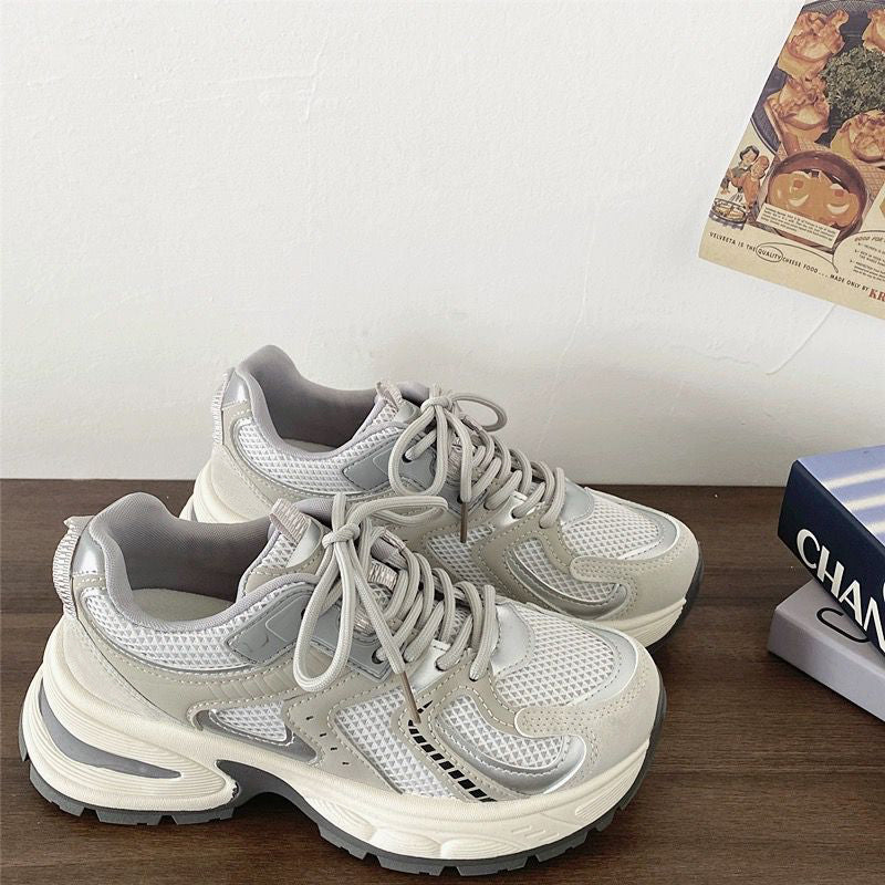 👟 LIMITED-TIME 50% OFF! ✨ Thick-Soled Casual Sneakers – Lightweight, Breathable Mesh, Retro 🍂