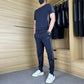 🎊Limited Time 50% OFF🎁Men's Casual Sports Short Sleeve Long Pants Two-Piece Set