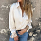 Elegant Satin Long Sleeve Shirt